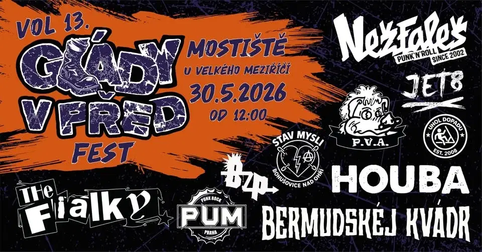 Glády v před fest XIII. 2026 v Mostištích u Velkého Meziříčí
