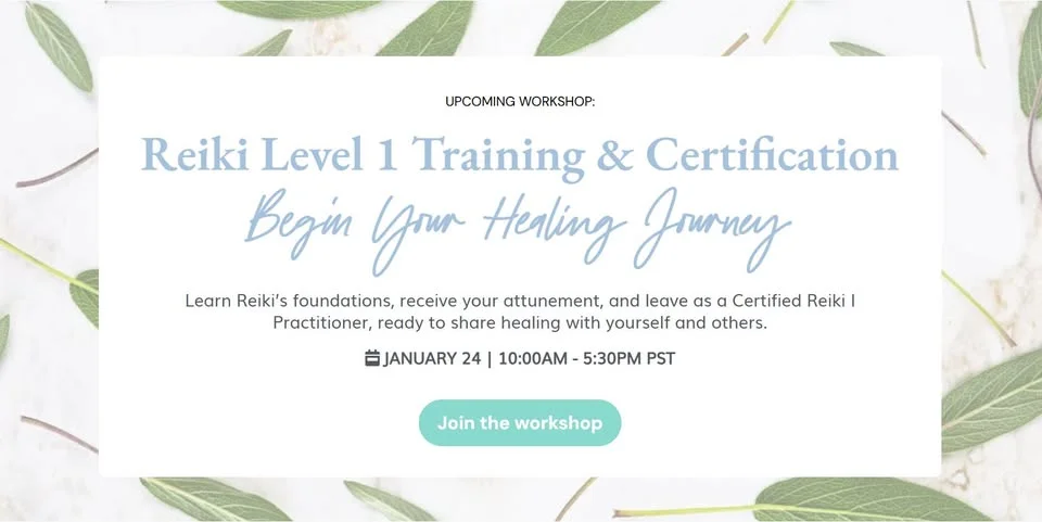 Reiki Level 1 Training & Certification