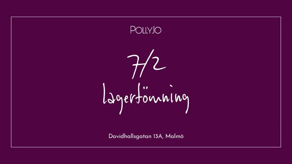Lagertömning Lördag 7/2 pÄ PollyJo