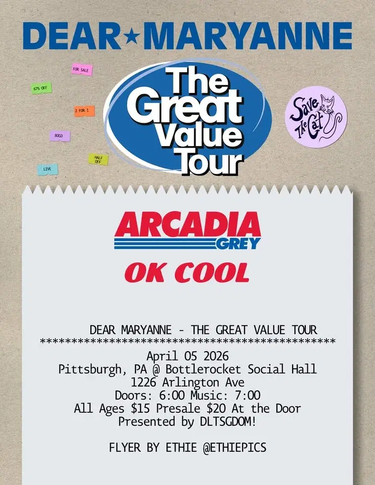 Dear Maryanne w/ Arcadia Grey + OK Cool at Bottlerocket Social Hall