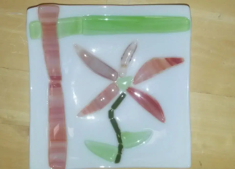 Glass Fusion Spring Bowl