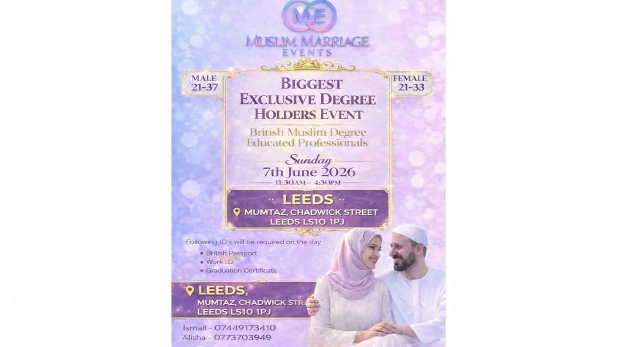 Muslim Marriage Events Leeds - Degree Educated Professionals Event