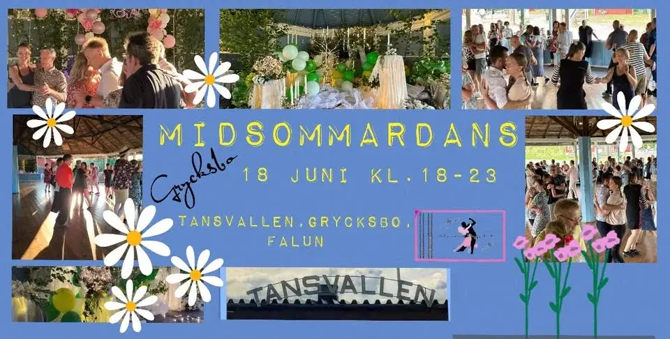 Midsommardans 18 juni Tansvallen, Grycksbo, Falun, Dalarna