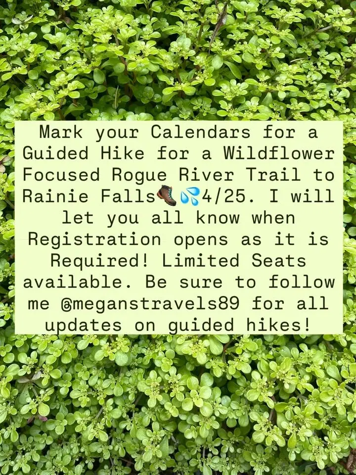 Wildflower Focused Rogue River Trail to Rainie Falls Hike {NOW FULL} *Registration & Fee Required*