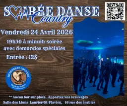 Soirée danse Heartbeat Country Laurier-Station Vendredi 24 avril
