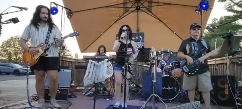 Serendipity rocking the deck at Wing Power, come and get your groove on!