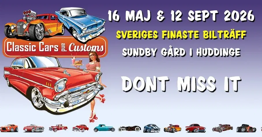 Classic Cars and Customs Vårträff 16 maj