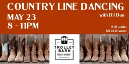 Line Dancing at the Trolley Barn Public Market - MAY