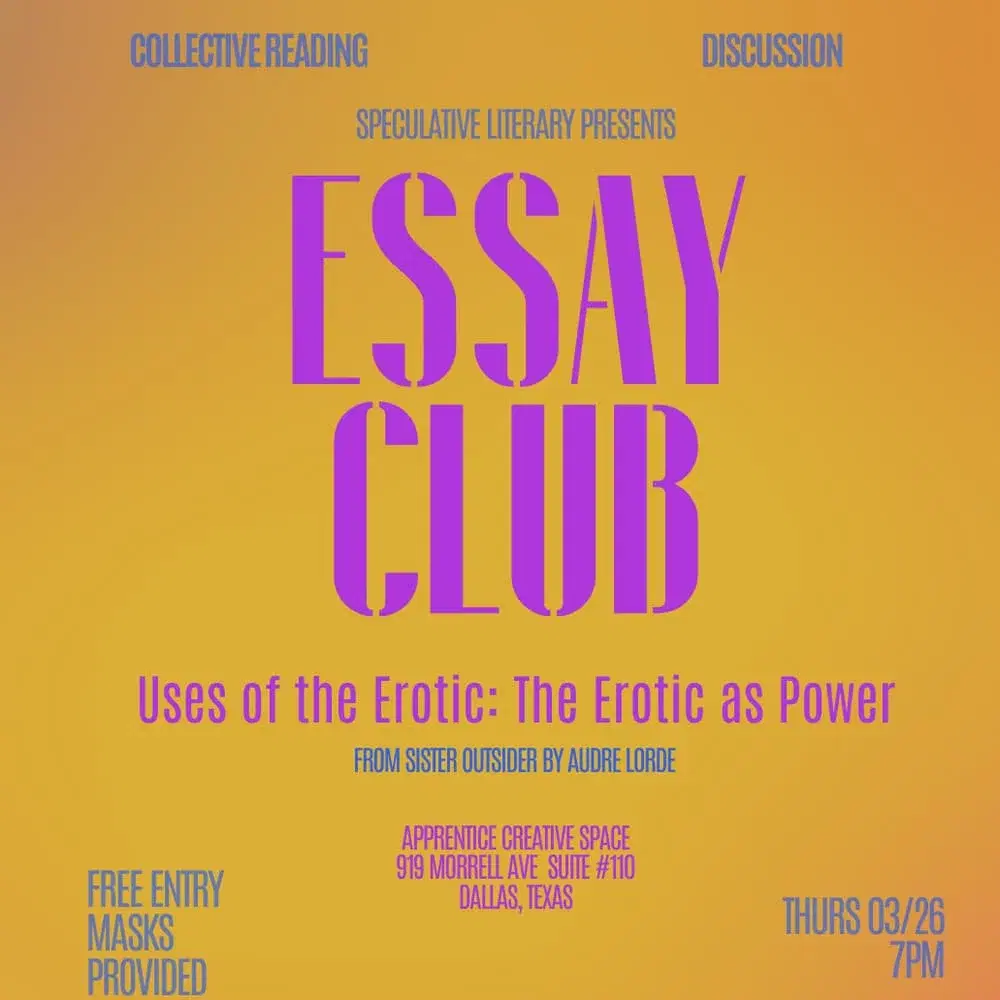 Essay Club: Uses of the Erotic
