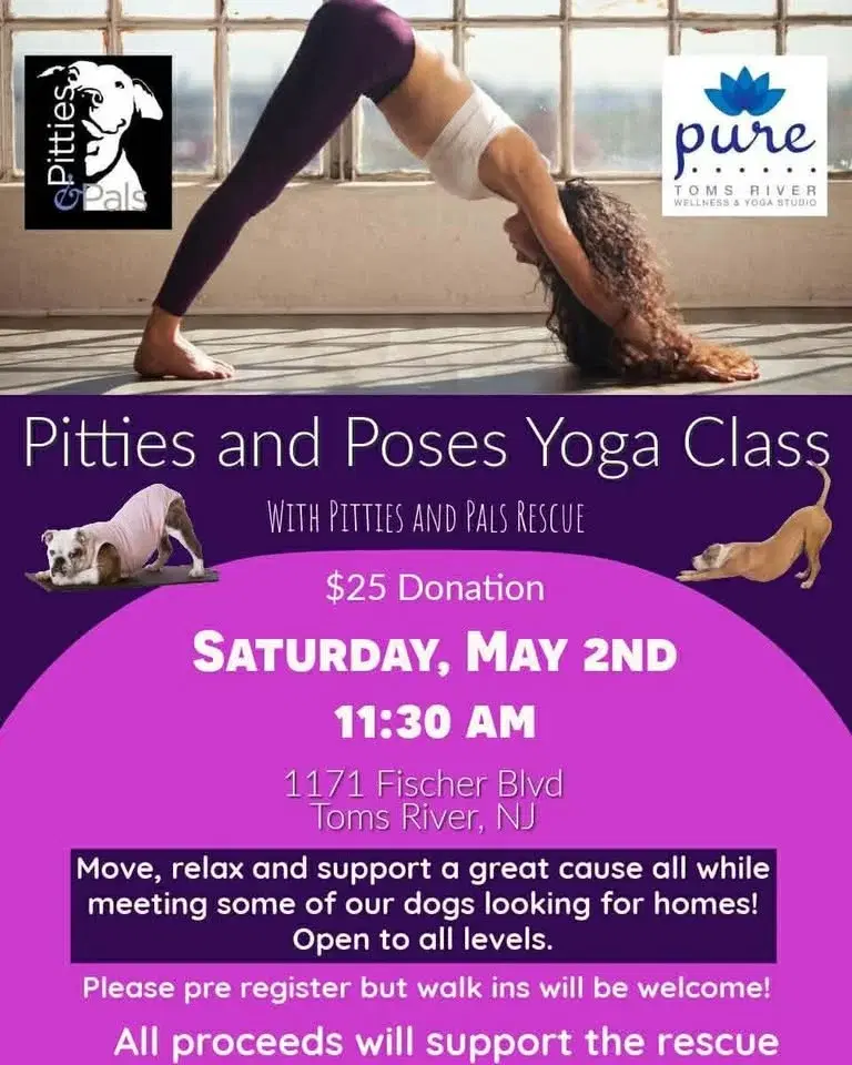 Pitties and Poses Yoga Class