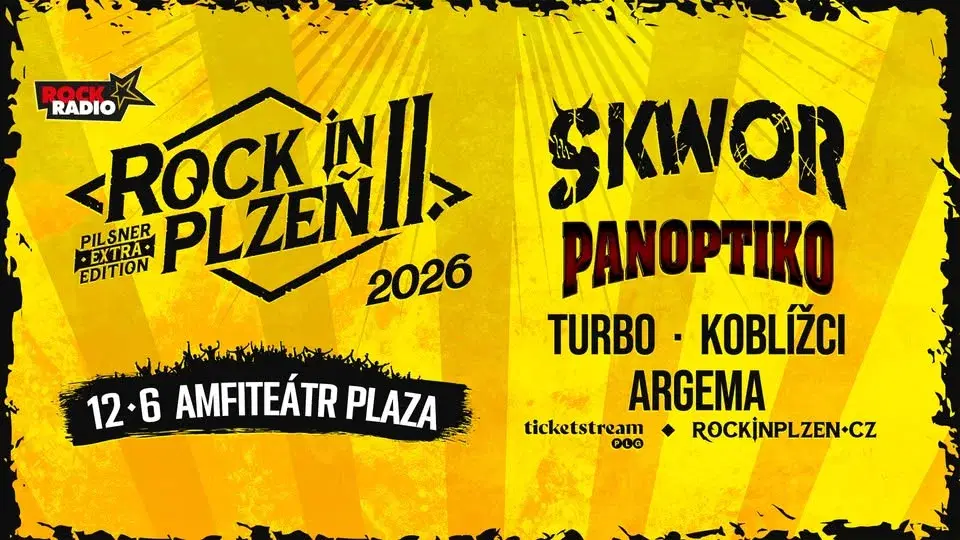 Rock in Plzeň II 2026 | ŠKWOR, Panoptiko, Turbo a další
