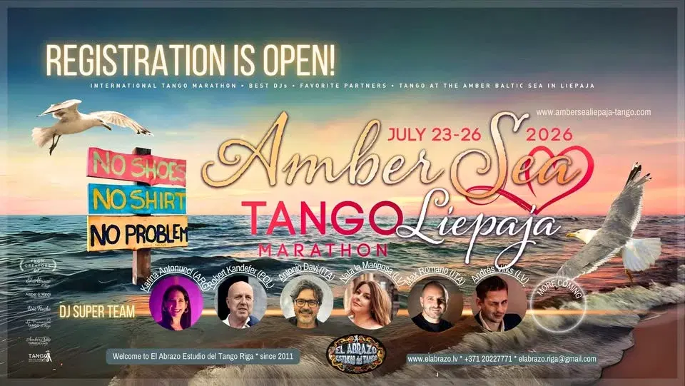 Amber Sea Liepaja Tango Marathon * July 23-26, 2026 * Liepaja, Latvia