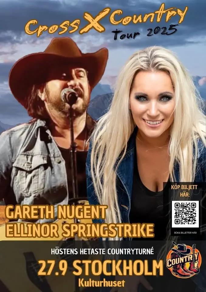 Ellinor Springstrike och Gareth Nugent on stage