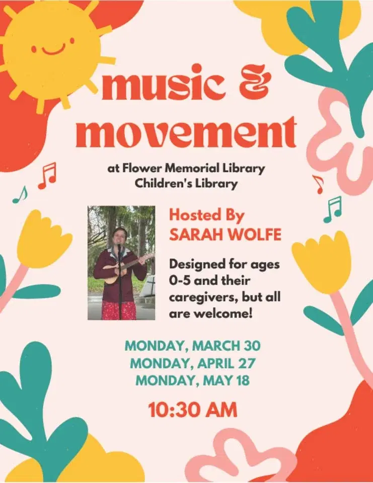 Ages 0-5 Music & Movement with Guest Sarah Wolfe