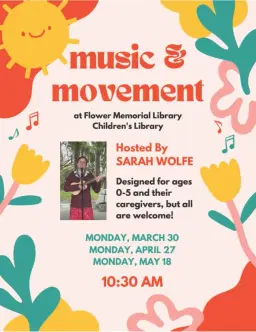 Ages 0-5 Music & Movement with Guest Sarah Wolfe