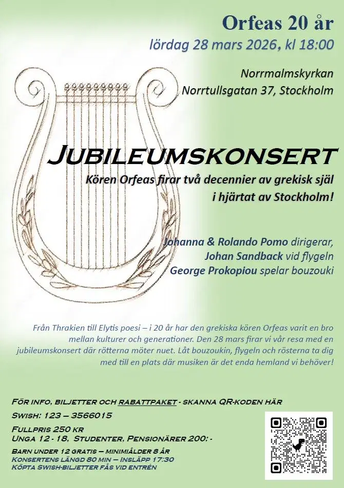 Jubileumskonsert - Orfeas 20 år
