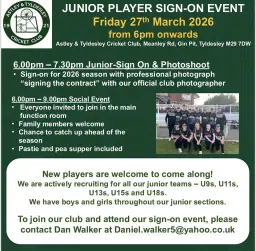 Junior Sign-On & Photoshoot