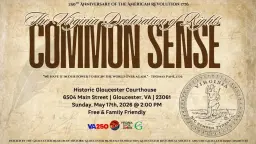 Common Sense: The Virginia Declaration of Rights
