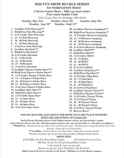 Sunday Fun Show Buckle Series Show #1