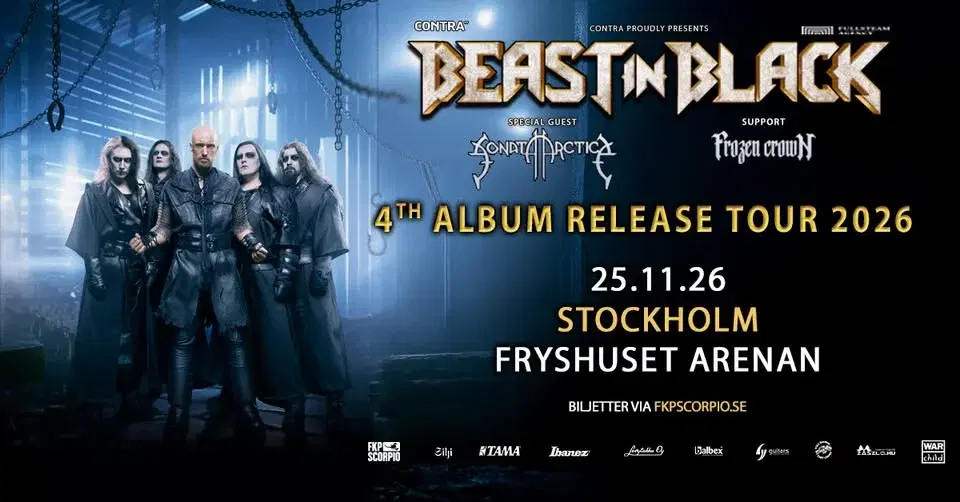 Beast in Black + Special Guest: Sonata Artica + Support: Frozen Crown | Stockholm
