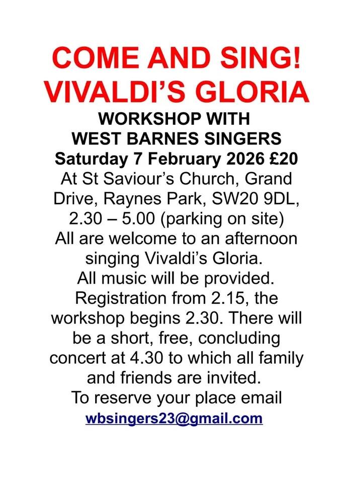 Vivaldi Gloria workshop