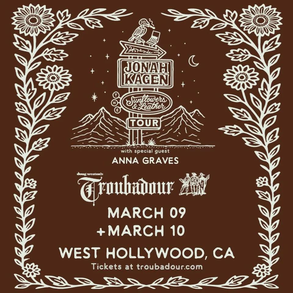 Jonah Kagen w/ Anna Graves at Troubadour
