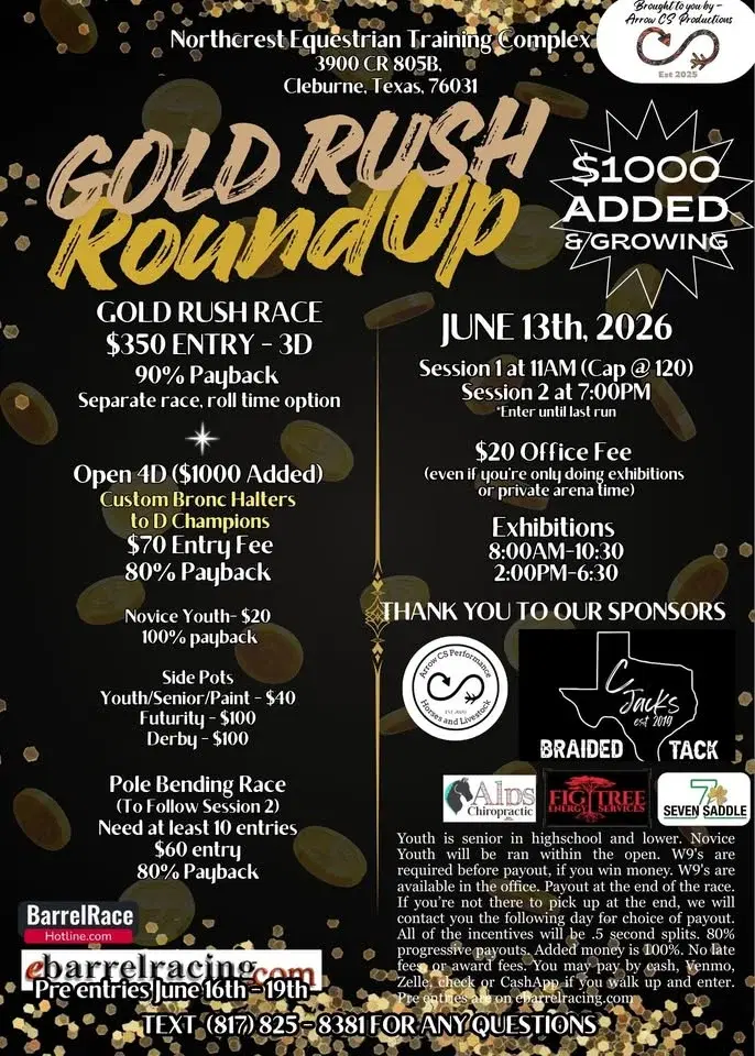 2nd Annual Gold Rush Round Up Barrel Race