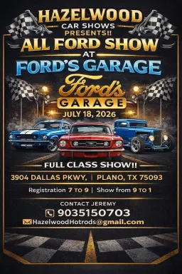 All Ford Show at Ford’s Garage Plano!,,