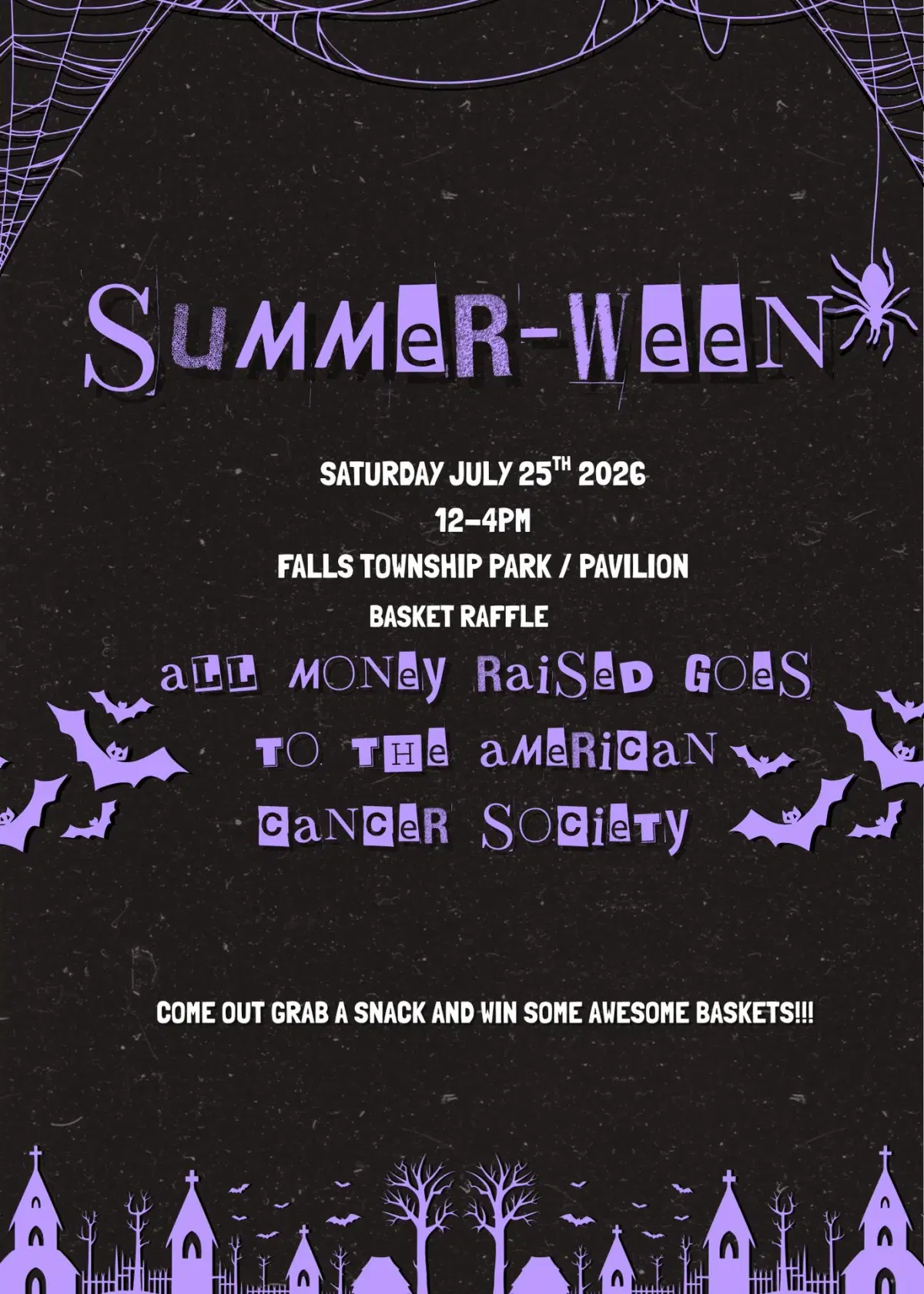 Summer-ween basket raffle! benefits the American Cancer Society