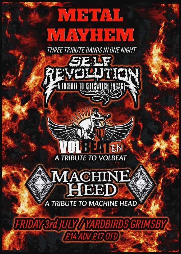 METAL MAYHEM - Tributes to Killswitch Engage, Volbeat & Machine Head live at Yardbirds Grimsby!