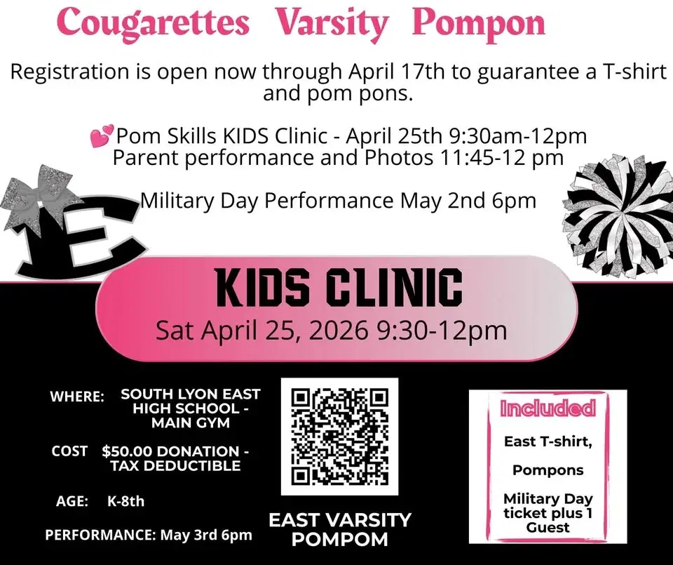 East Varsity Pom Kids Clinic