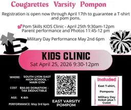 East Varsity Pom Kids Clinic