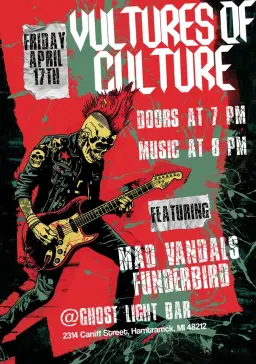 Vultures of Culture / Mad Vandals / Funderbird @ Ghost Light