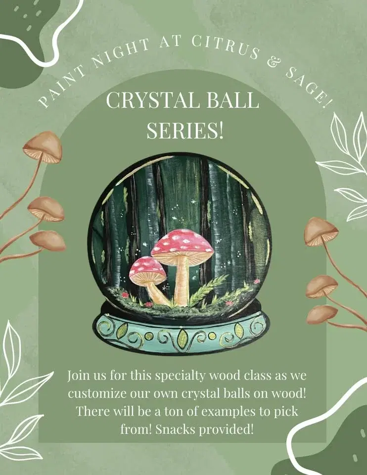 Paint Night at Citrus & Sage Bookshop! Crystal Ball Edition!