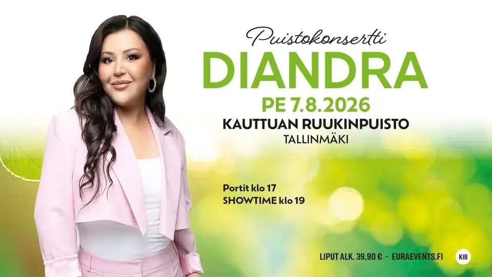 Diandra - Suuri Puistokonsertti Kauttuan Ruukinpuistossa