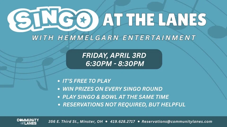 SINGO at the Lanes with Hemmelgarn Entertainment - Friday, April 3rd