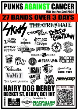 PUNKS AGAINST CANCER 2026 | THE HAIRY DOG, DERBY