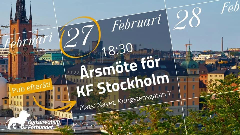 Årsmöte för KF Stockholm & Pubkväll 27/2