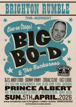 BRRC Presents Rockin BIG BO - D & THE BUCKAROOS & 4 Rockin DJs