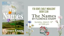 Shelf Indulgent Book Club: The Names