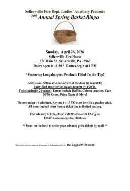 20TH ANNUAL SPRING BASKET BINGO