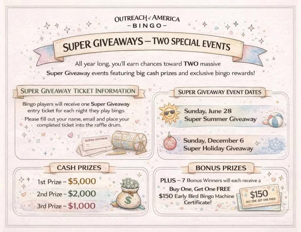 Outreach Bingo Super Giveaway