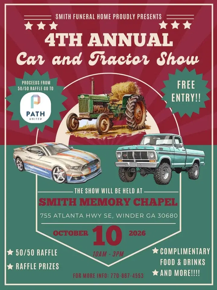 4th Annual Car and Tractor Show - Smith Funeral Home
