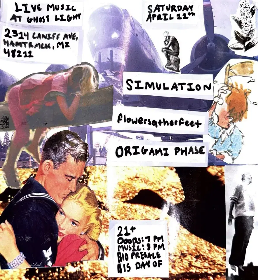 Simulation, flowersatherfeet, and Origami Phase at Ghost Light