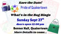 What's in the Bag Bingo benefitting Pride of Quakertown & Quakertown Kids