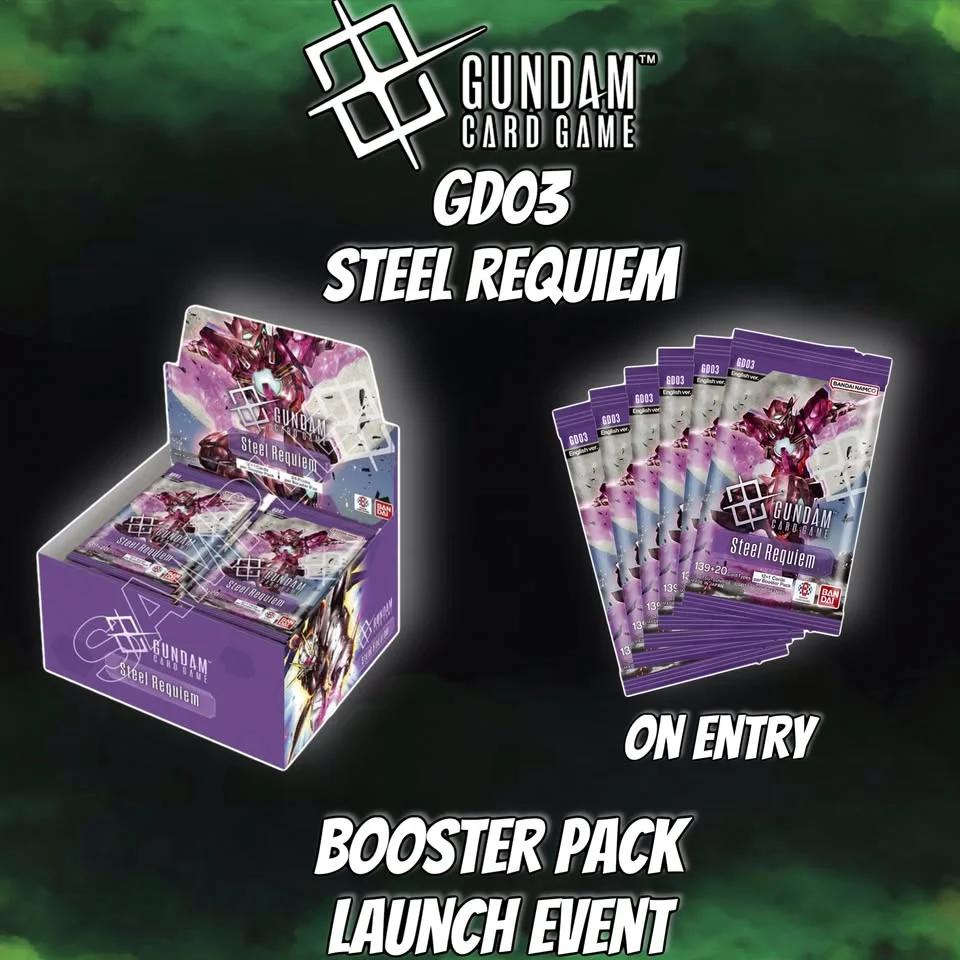 Gundam TCG GD03 Steel Requiem Booster Pack Launch Event