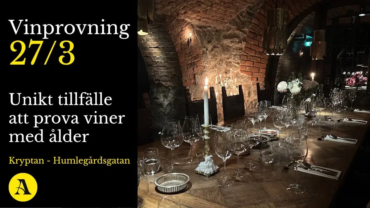 Vinprovning på La Crypte: Prova årgångsviner med ålder