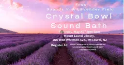 FREE Sounds In A Lavender Field Crystal Bowl Sound Bath - A Multi-Sensory Immersion
