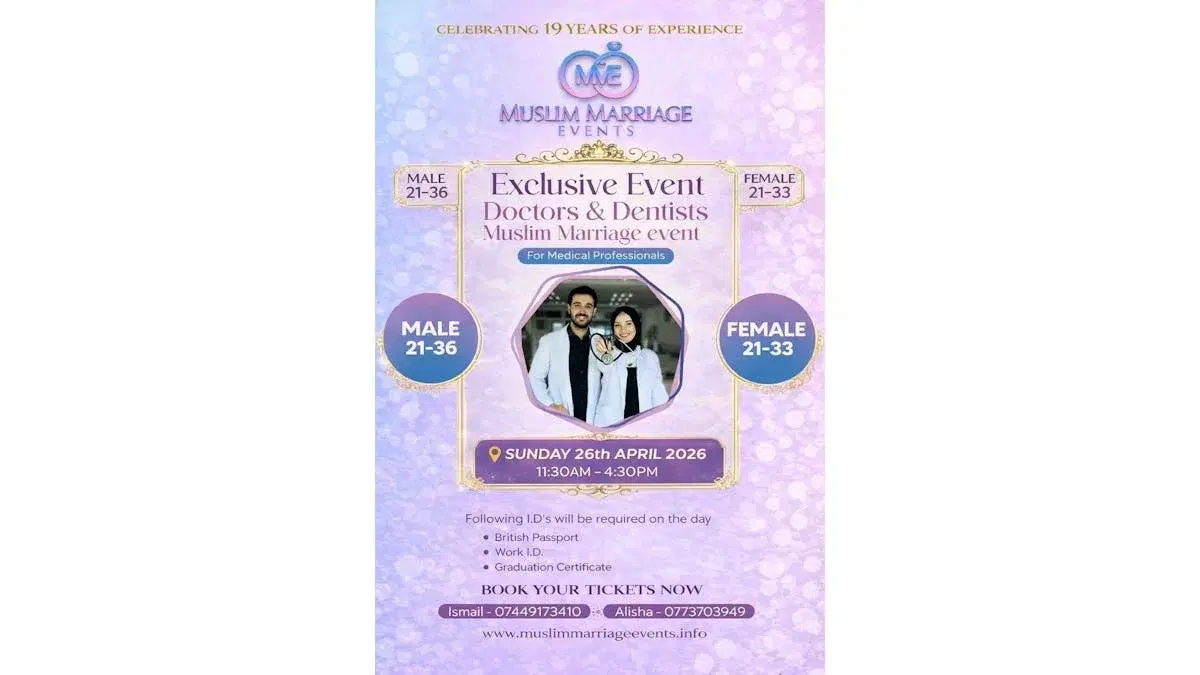 Muslim Marriage Events Birmingham - Doctors & Dentists Event