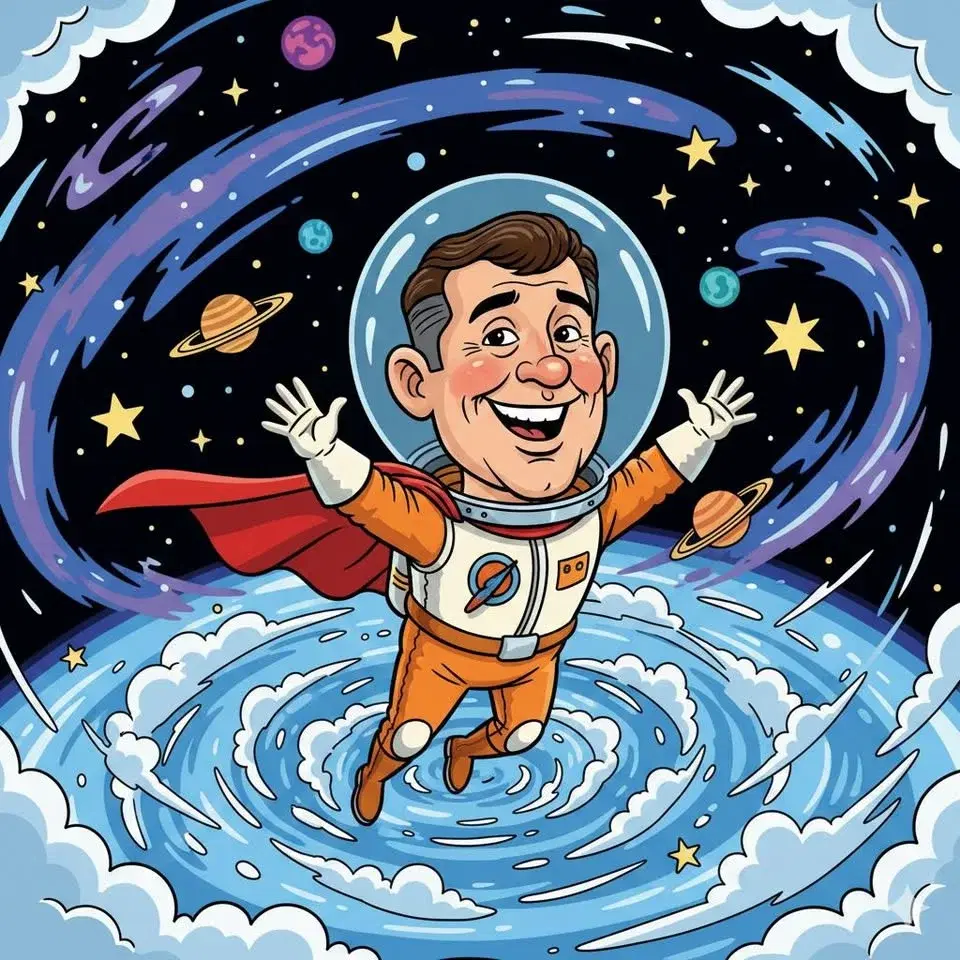 Orbân Viktor kilövése az űrbe.